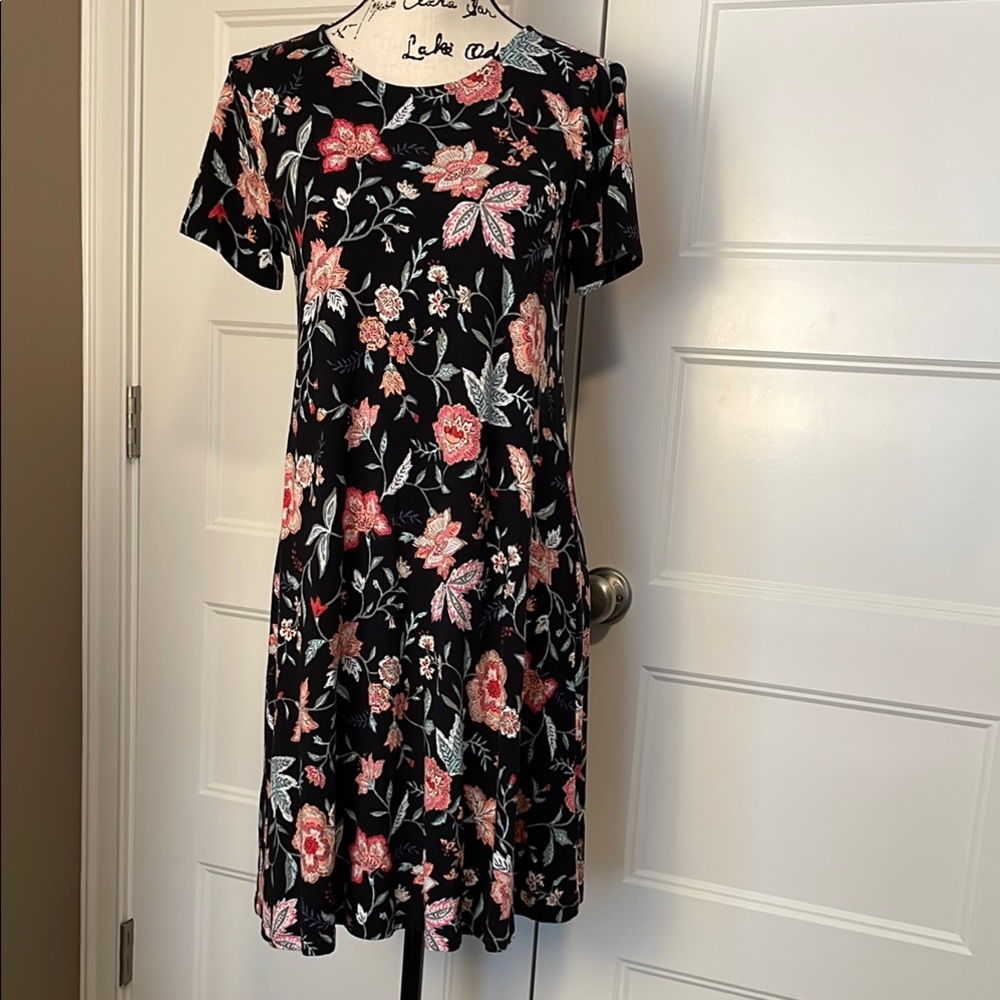 Old Navy Pink Floral Midi Sundress Size Medium